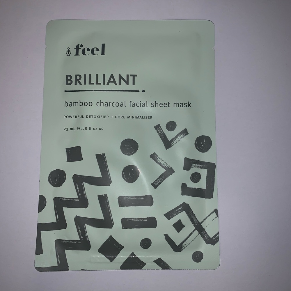 Feel bamboo charcoal facial sheet masks